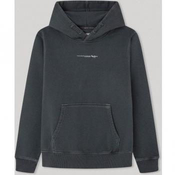 Felpa con Cappuccio Grigio Fantasma New Davide Pepe Jeans 16 Anni