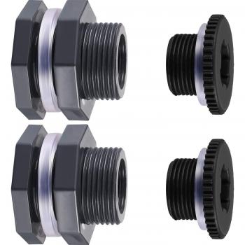 Pool Bulkhead Fitting with Plugs