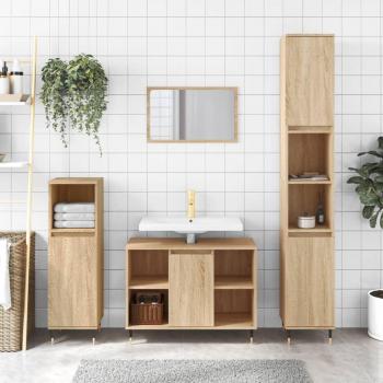 Sonoma Eiche Badschrank 30x30x100 cm