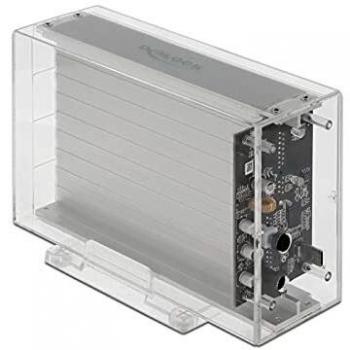External Dual 3.5″ SATA HDD Case – USB 3.0, Stand Included