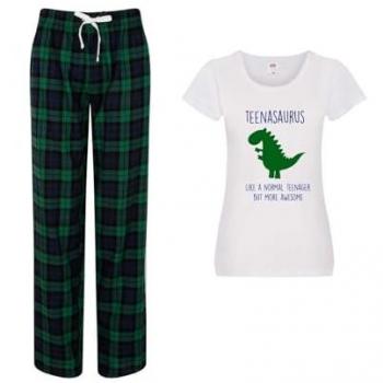 Green Jurassic Nights Pyjamas for Teens – 60 Second Makeover Edition – XL