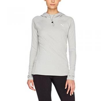 Puma Sport-Hooded Top für Frauen, Light Grey Heather, S