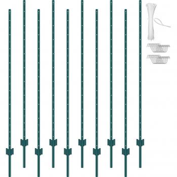 Sturdy 6‑Foot T‑Post Fence Stakes – 10 Pack