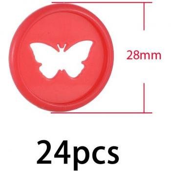 24pcs 28mm Plastic Disc Binding Butterfly Mushroom Hole Binder Ring – 28mm Disc, 24 Pack