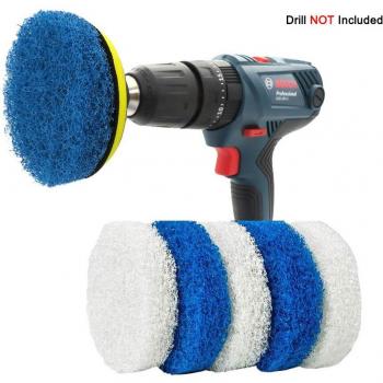 Car Cleaning and Bathroom Polishing 7-Pack Drill Brush Set