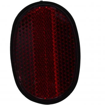 Mudguard Bicyclette Arrière Ovale Réflecteur Rouge Noir
