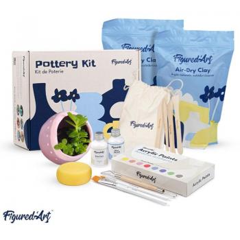 Pack de Poterie pour Adultes avec Argile Autodurcissante 2kg