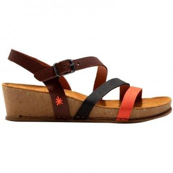 I LIVE Women's Brown Buckle Sandals