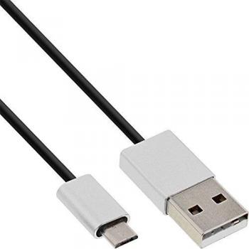 Cable de datos USB 2.0 de 5 m, USB A a Micro-USB B, Negro