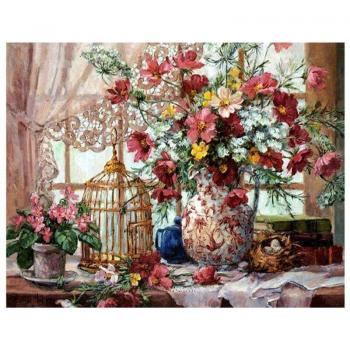 Vibrant Orchid Cross Stitch Diamond Art 20X30CM