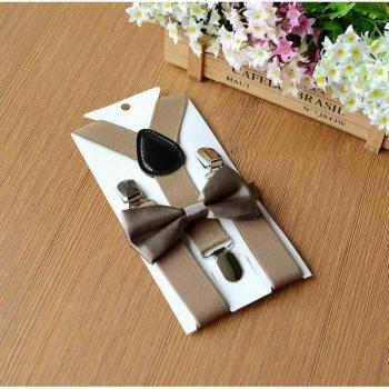 Baby Tuxedo Bow Tie and Suspender Set