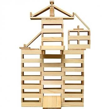 Natural Wood 200‑Piece Micki Dominoes – Construction Series