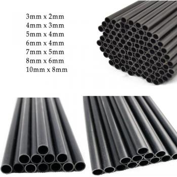 Carbon Fiber Tube Set for Quadcopter (16pcs, 3mm-10mm, 0.5m each)