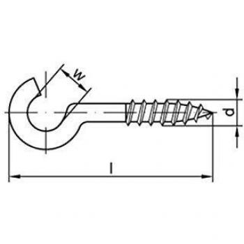 Schraubhaken gebogen 25x2,3x8 mm 100 Stück Stahl weiß beschichtet