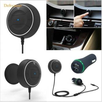 Kit de voiture stéréo Bluetooth 4.0 mains libres avec récepteur audio AUX et chargeur USB double 3.1A NFC