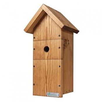 Deluxe Alpine Large Waterproof Wooden Bird Box with Triple Front Design and 32mm Entrance Hole