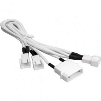 BitFenix 7 V Three‑Fan Connector – 20 cm, Protective Sleeve
