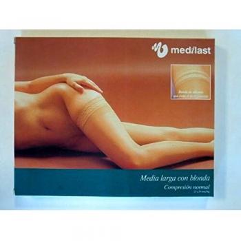 Medilast Media Larga Con Blonda Color Negro T-L 1Par