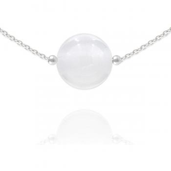Gioiello Mineralia: Collier Argento con Jade Bianco – R5968