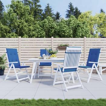 Cuscini per Sedie da Giardino 4 pz Blu Reale 120x50x4 cm