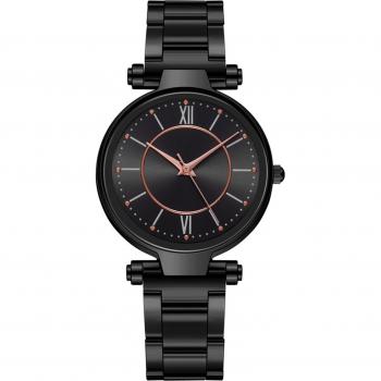 Analog Women's Quartz Watch with Marble Strap and Stainless Steel Band