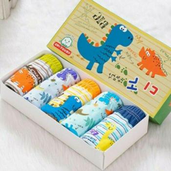 Emmababy Kids Briefs Pants 5 Pack Cartoon Cotton Underwear for Boys 2-14