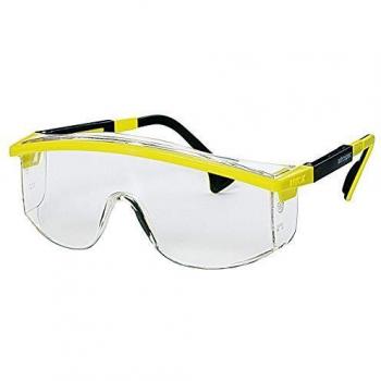UVEX Schutzbrille Astrospec – Supravision Sapphire Transparent & Lime‑Schwarz