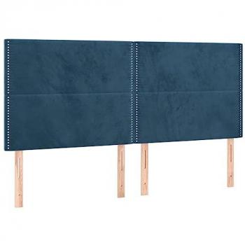 VidaXL Kopfteil Dunkelblau mit LED 180x5x118/128 cm