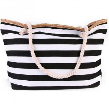 Sac de plage en toile rayé