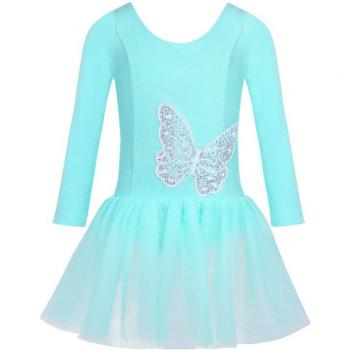 Vestido de Gimnasia para Niñas con Tul y Lentejuelas