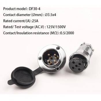 DF30 GX30 Luchtvaart Connector 5 Pin Mannelijke Socket