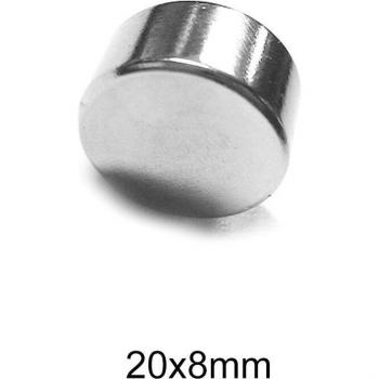 Potente Imanes Neodimio 20 × 8 mm N35
