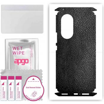 Black Leather Finish Skin for Huawei Nova 9 Pro – Back & Sides Protection