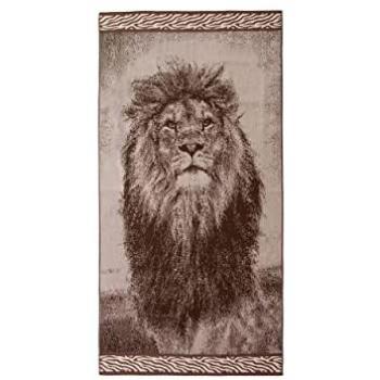 Telo Mare Spugna Jacquard Safari Leone
