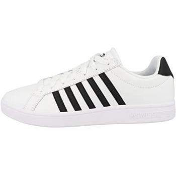 K-Swiss Men's Tiebreak Court Shoes White/Black UK 7