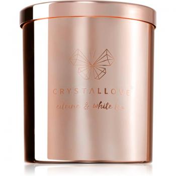 Bougie Crystallove dorée parfumée Citrine & Thé blanc 220 g