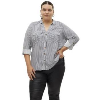 Vero Moda Curve Langarm-Hemdbluse VMBumpy mit Falten