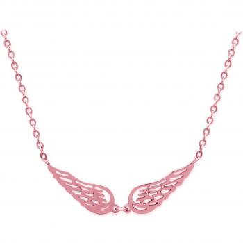 Collana 'Les Ailes d'Ange' in acciaio 45 cm 42x7 mm
