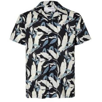 Freizeithemd Regular Fit mit Allover-Muster in Marine, Größe S