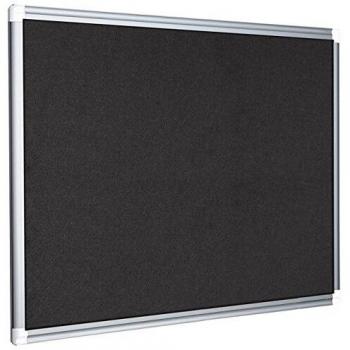 Bi-Office Tableau en feutrine Maya, surface grise, cadre aluminium anodisé gris, 1 800 x 1 200 mm