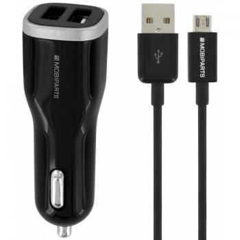 Powerbank Auto USB 4.8A con Incluso Cavo Micro Nero