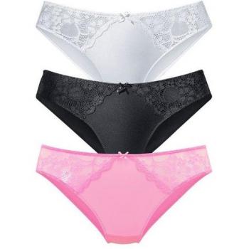 PETITE FLEUR Damen‑Unterhose – 32/34 – Transparente Seiten‑Spitze