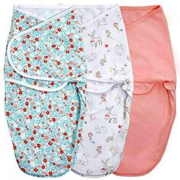 Aden + anais™ essentials Easy Swaddle™ Wickel-Pucktuch 1,0 TOG 3er-Pack Fairy Tale Flowers