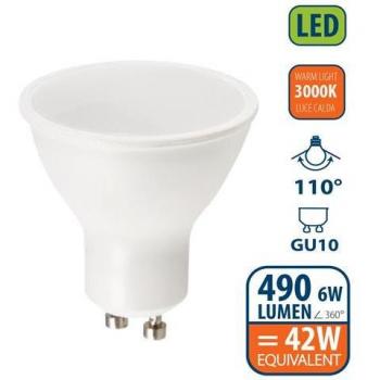 LED GU10 Spot 6W 3000K 120° 230V