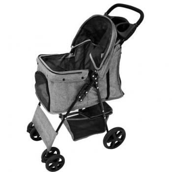 Poussette Gris Compacte – 15 kg, Acier Robuste, Chaise Confortable