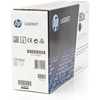 Tóner LaserJet HP 80X CF280X Negro