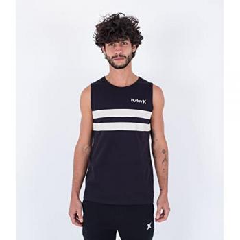 Hurley OceanCare Black Stripe Tank Top – Men's Medium