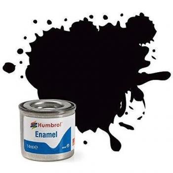 Humbrol 14 ML TINLET Emaillefarbe 85 Kohle Schwarz Satin