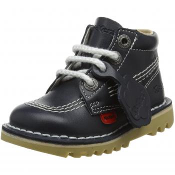 Child’s Navy Kick‑Hi Leather Boot, Size UK 12