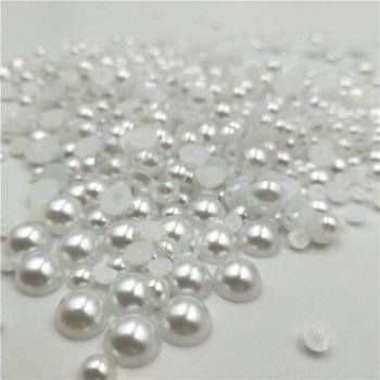 2000pcs Mixed 3-8mm Flatback Acrylic Pearls for Crafting